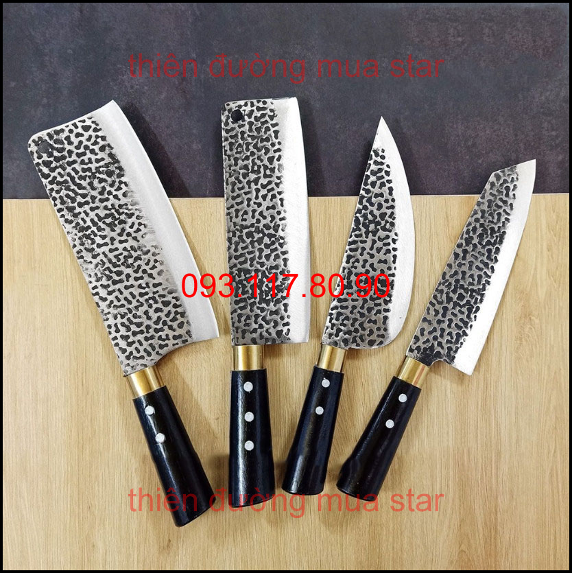 Bộ dao bếp thép nhíp ô tô