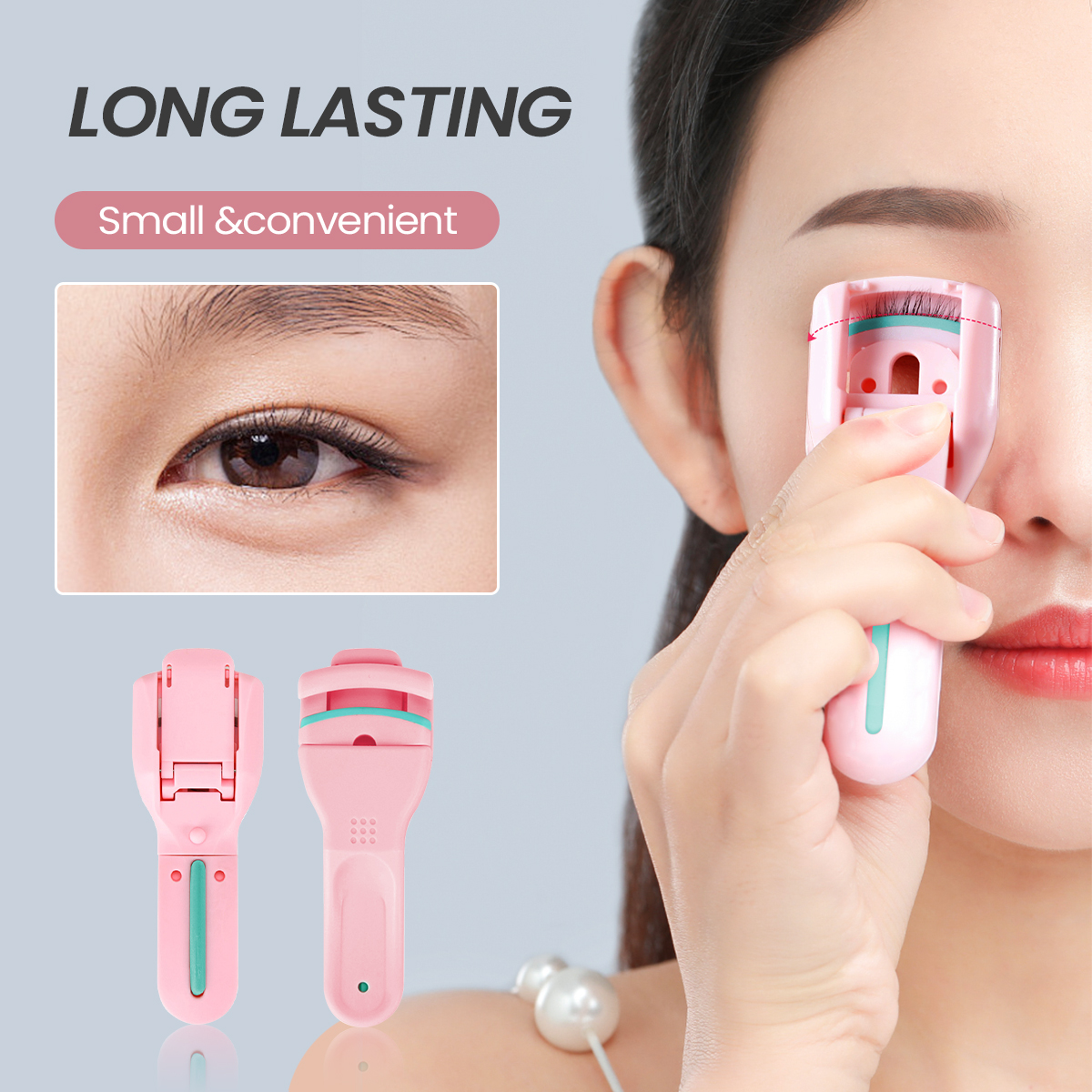 IMAGIC Portable Eyelash Curler Cute Mini Lashes Curler Set