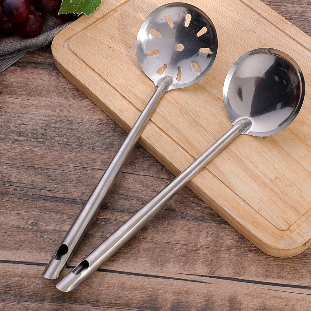 Stainless Steel Soup Spoon Colander Kitchen Hot Pot Utensils Slotted Spoon Cooking Skimmer