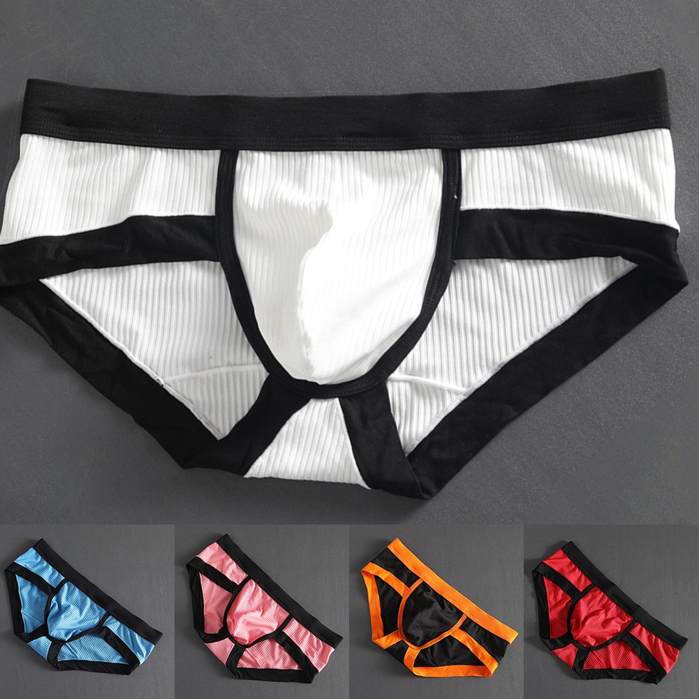 【MOMLOVE】 Men Underwear Briefs Soft Stretchy Trunks Underpants Bikini Bulge Pouch