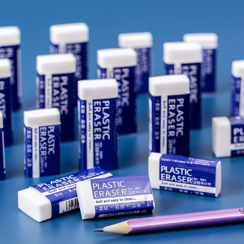 Gôm trắng 2B, gôm plastic eraser sạch đẹp