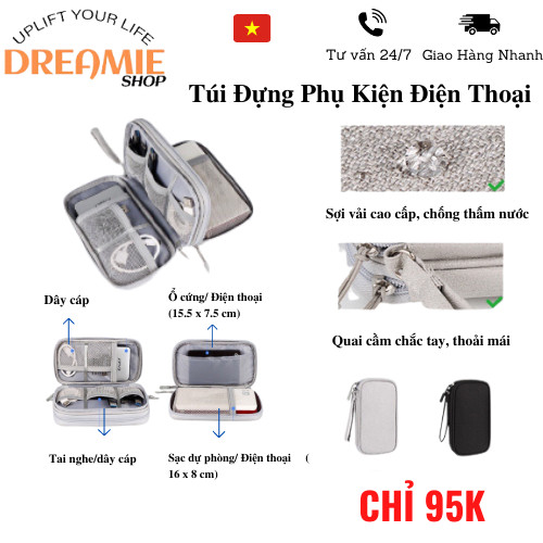 Túi đựng phụ kiện điện thoại  du lịch