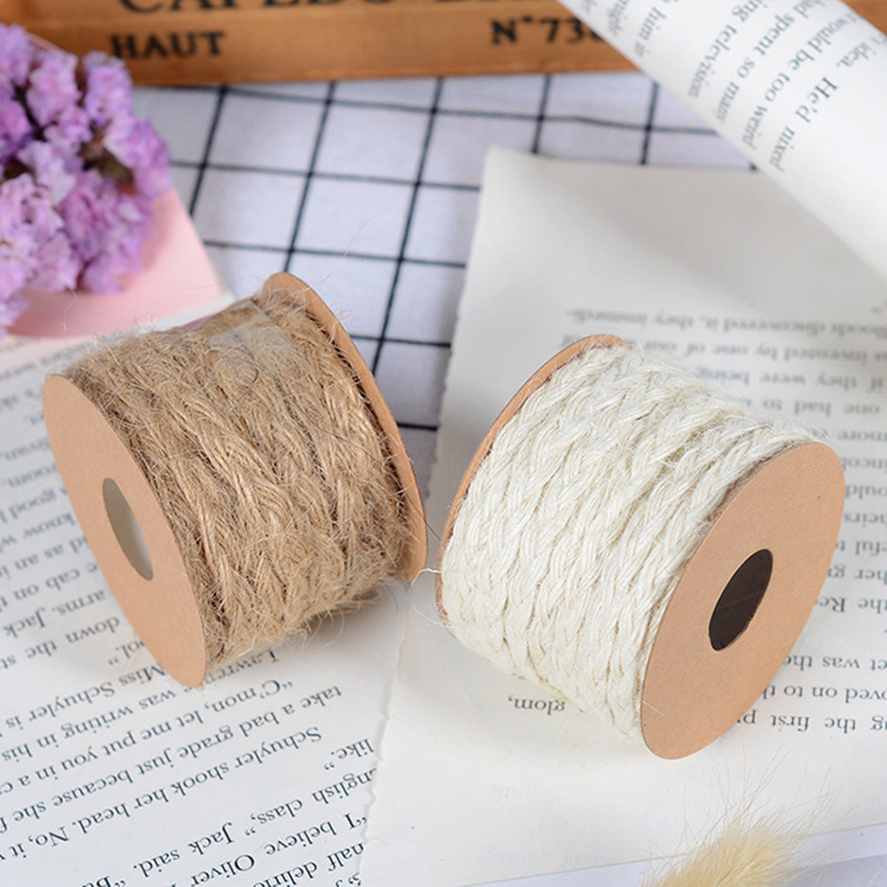 5mm Natural Jute Weave Twine Rope Linen Rustic String Cord Rope Diy ...