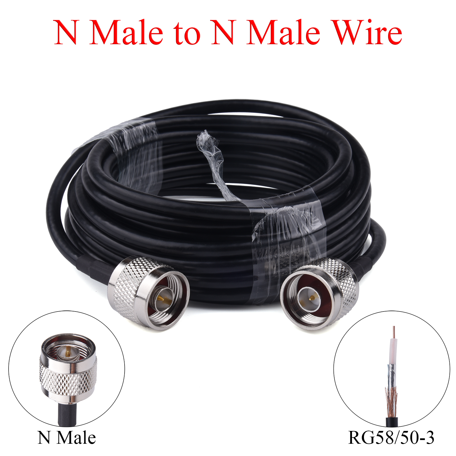 RG58 N Male To SMA Male Antenna 15FT RF Coaxial Cable In Pakistan - Foto 13
