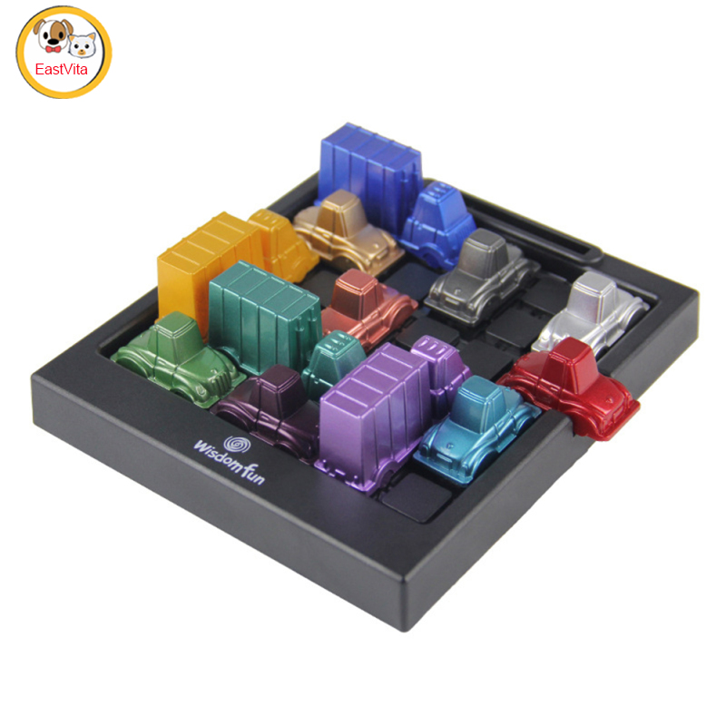 Rush Hour Traffic Jam Logic Game Children Car Set Logical Thinking Reasoning Board Game