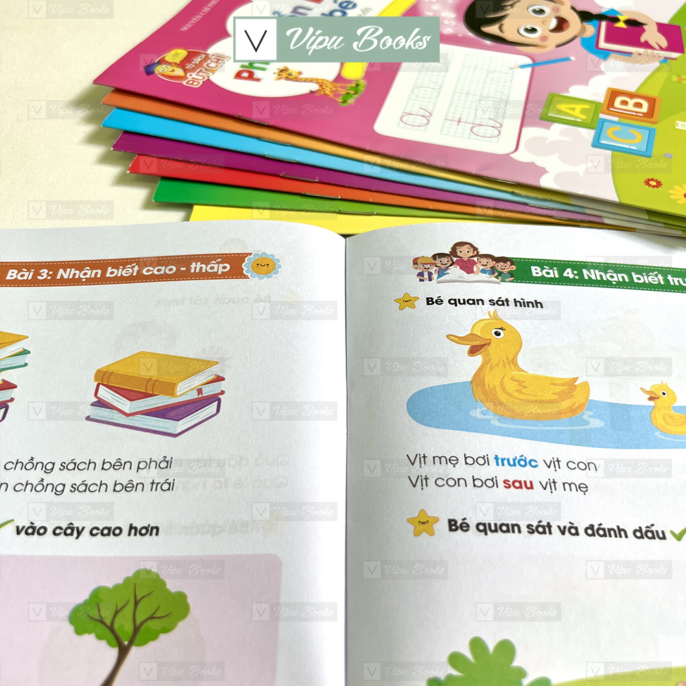 Sách - Phát Triển IQ Cho Bé - Dành Cho Bé 4-5 Tuổi (Túi 8 Cuốn)