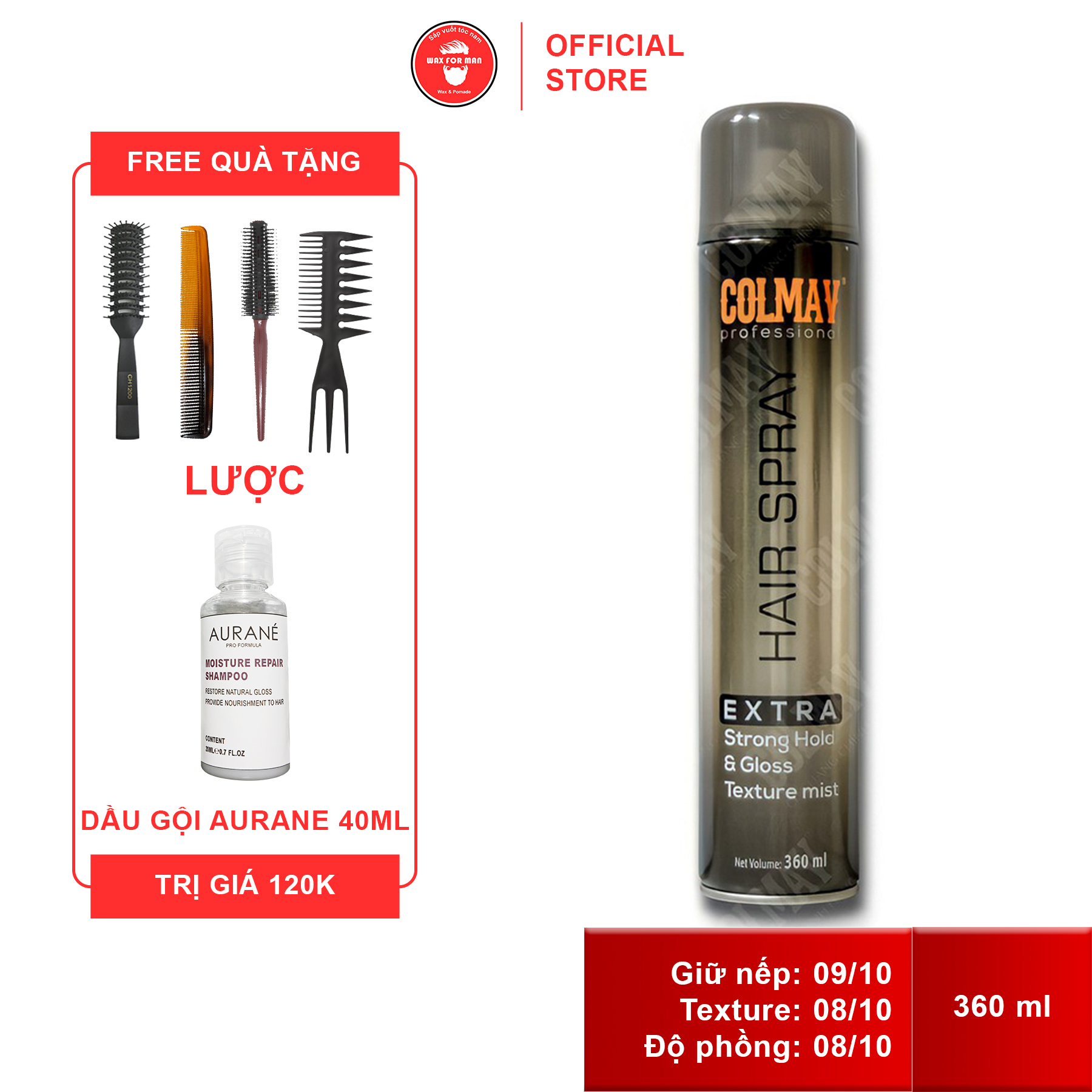 Gôm xịt tóc Colmav Professional Hair Spray