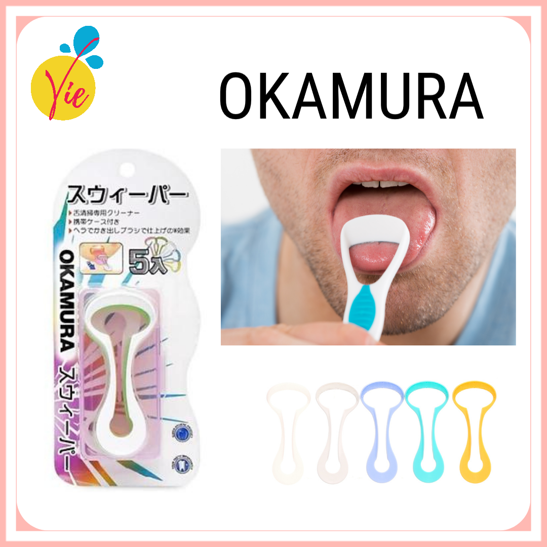 Dụng Cụ Cạo Lưỡi Okamura Nhật Bản (Vỉ 5 cái)