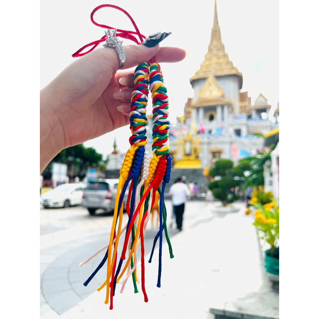 Dây treo ngũ sắc móc khoá xe