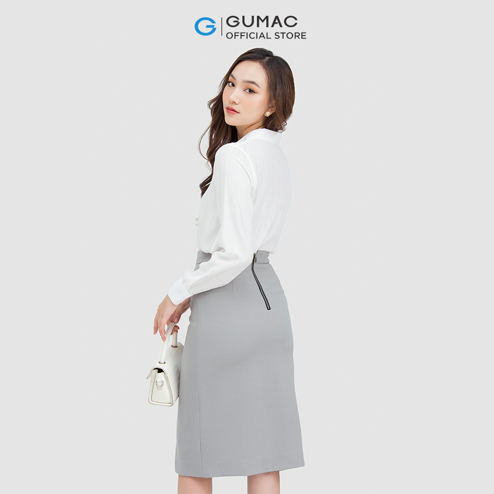 [15 - 17.5 | TẶNG QUÀ đơn từ 499K] Áo sơ mi nữ GUMAC AC05003 giấu nút