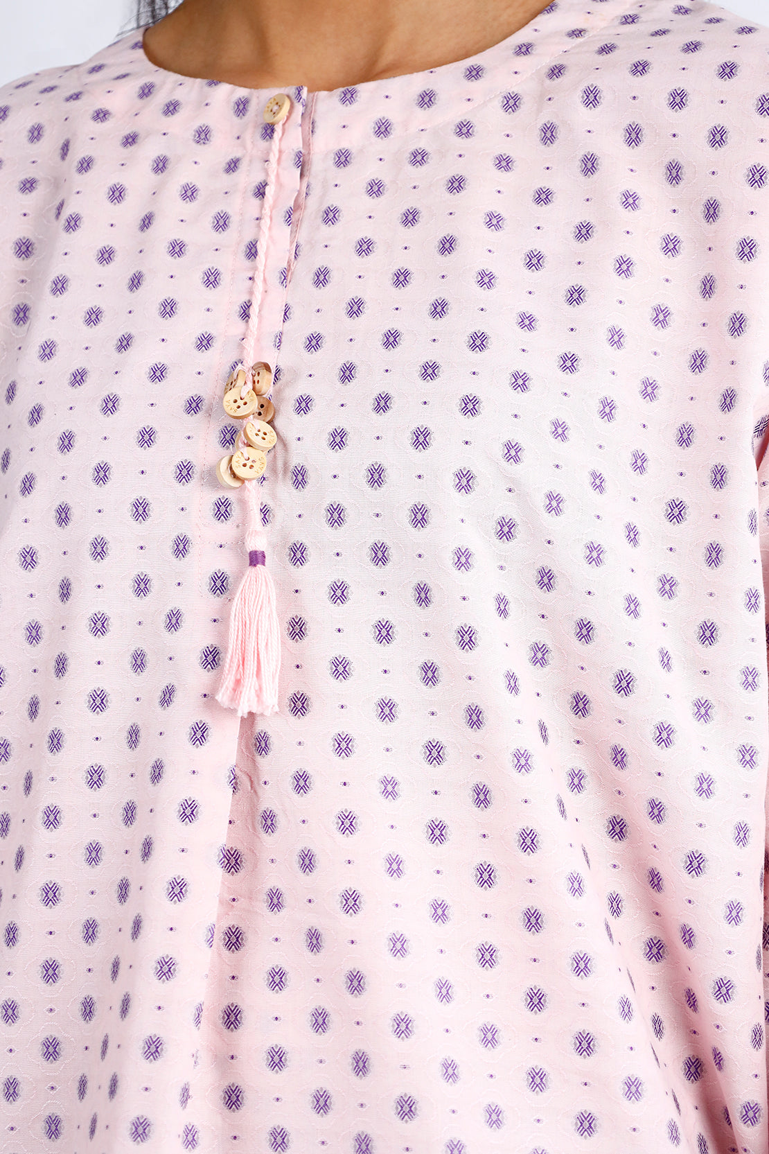 Saya - Cotton Jacquard Stitched 2 Piece (Shirt/Trouser). 