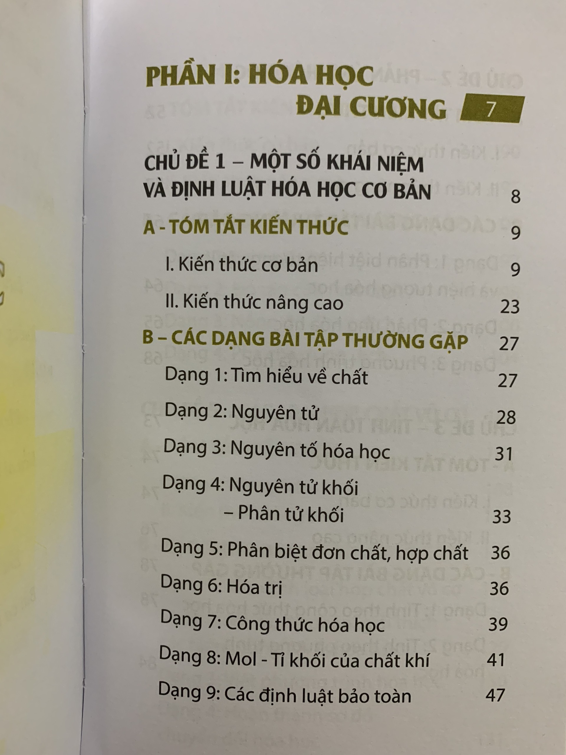 Sổ Tay Kiến Thức Hoá Học Trung Học Cơ Sở