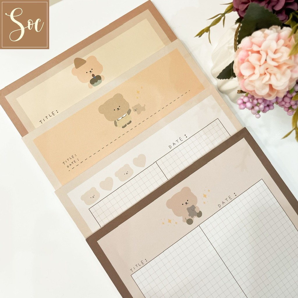 Xấp giấy Note / Ghi chú size B5 Nấu nâu