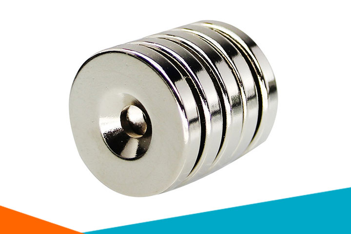 Nam Châm Trắng 30x5mm Lỗ 5mm ( Nam Châm Đất Hiếm Siêu Từ Tính )