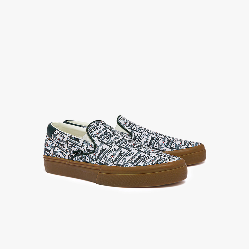 [FreeshipMAX] Giày nam Lacoste Slip on Jump Serve Canvas Printed