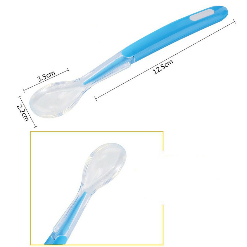 Thìa muỗng ăn dặm silicon cán dài