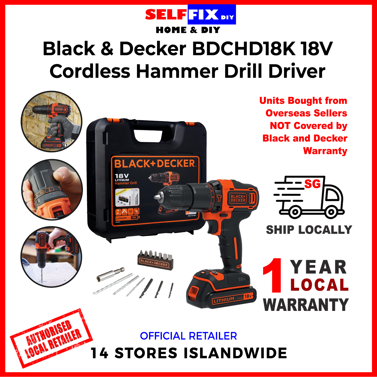 Black \u0026 Decker Cordless Hammer Drill 