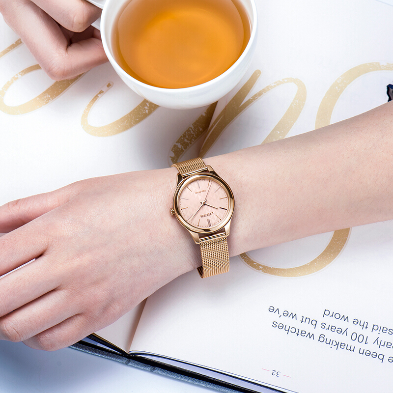 100% Original) Citizen EM0503-83X Eco Drive Analog Mineral Crystal