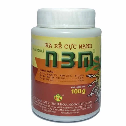 Phân Bón Lá Ra Rễ Cực Mạnh N3M hủ 100g