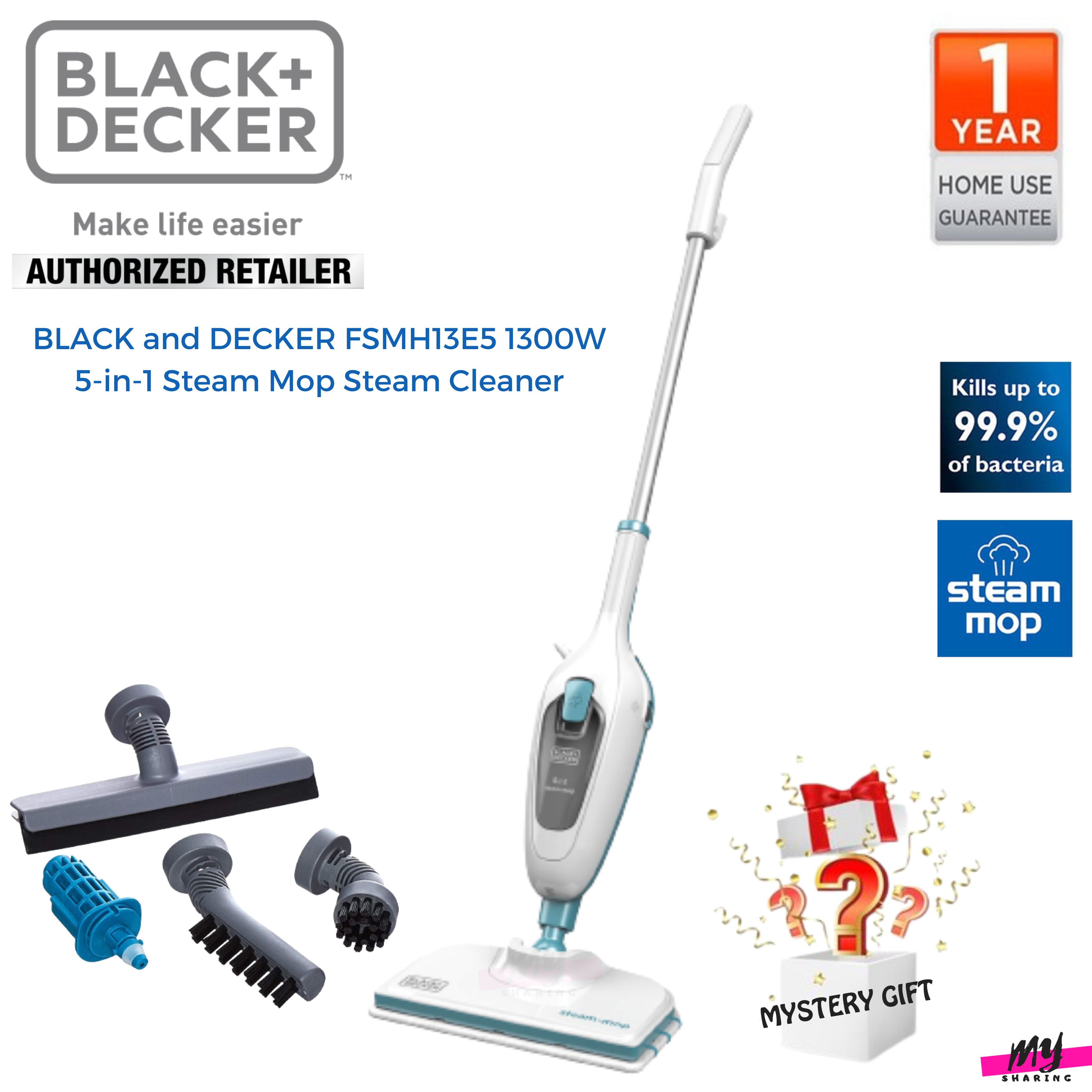 BLACK & DECKER FSMH13E5 1300W 5in1 Steam Mop Steam Cleaner Mop Lantai