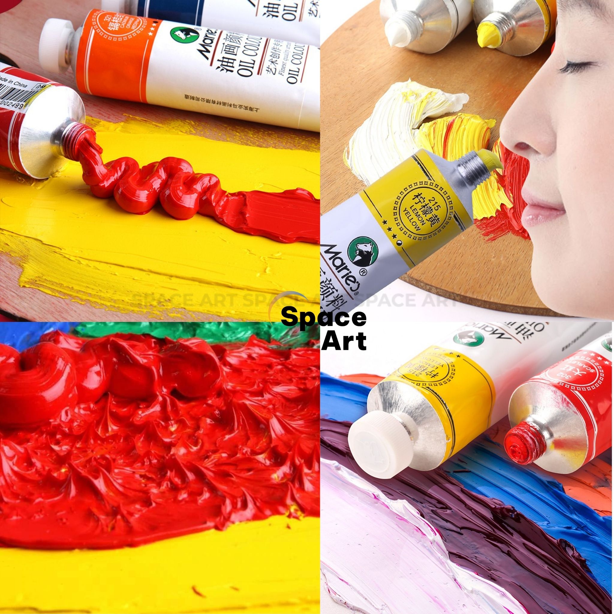 [Space Art Store][Chính hãng] Màu vẽ Sơn dầu Marie's Tuýp lẻ 50ml (31 màu)