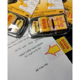 Note trình ký Sign Here Post It 3M - Vỉ 50 tờ