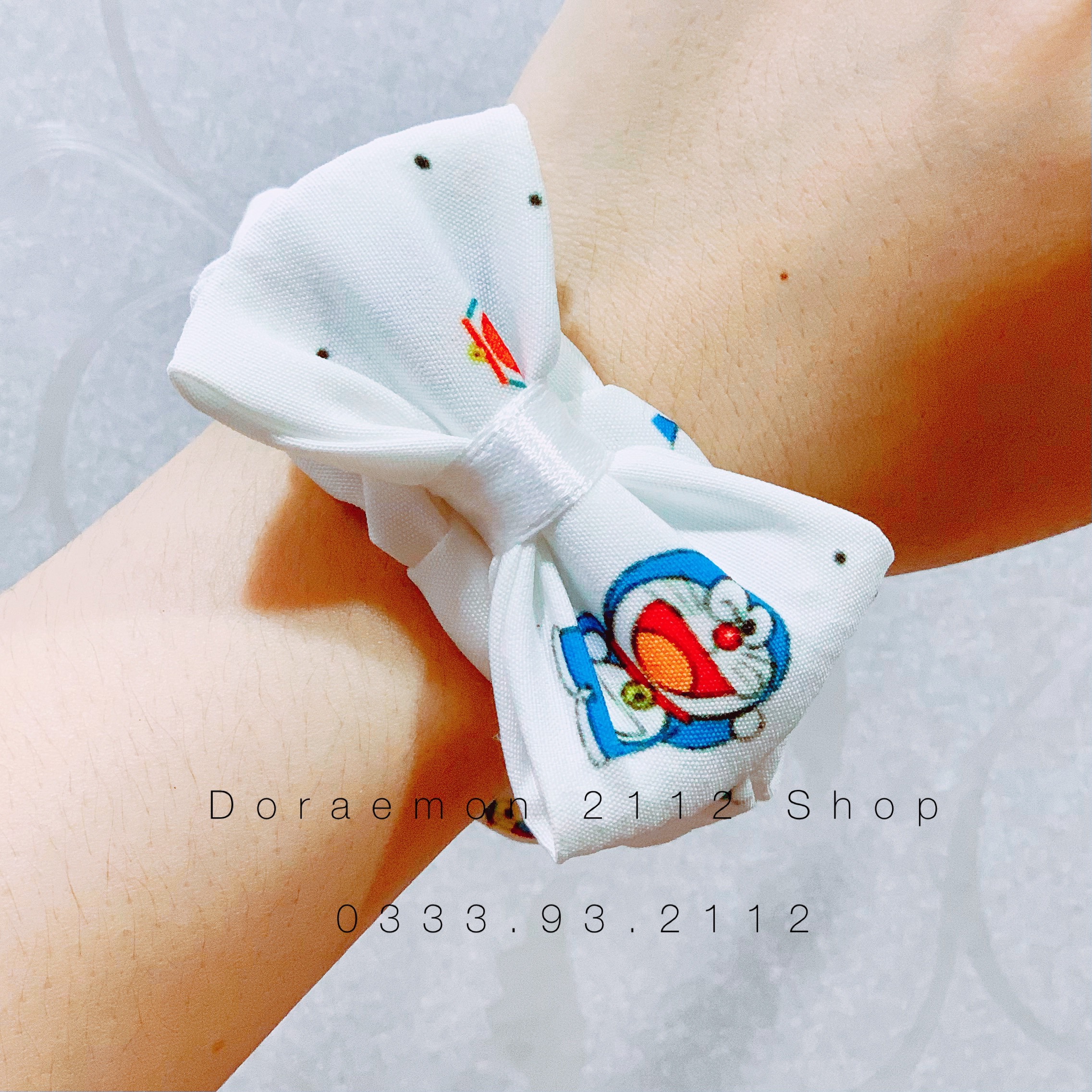 Cột tóc tai thỏ Doraemon nhiều màu