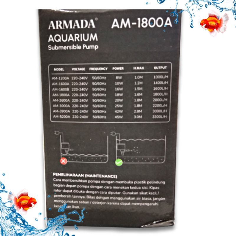 Pompa Kolam Aquarium Aquascape ARMADA AM 1800A