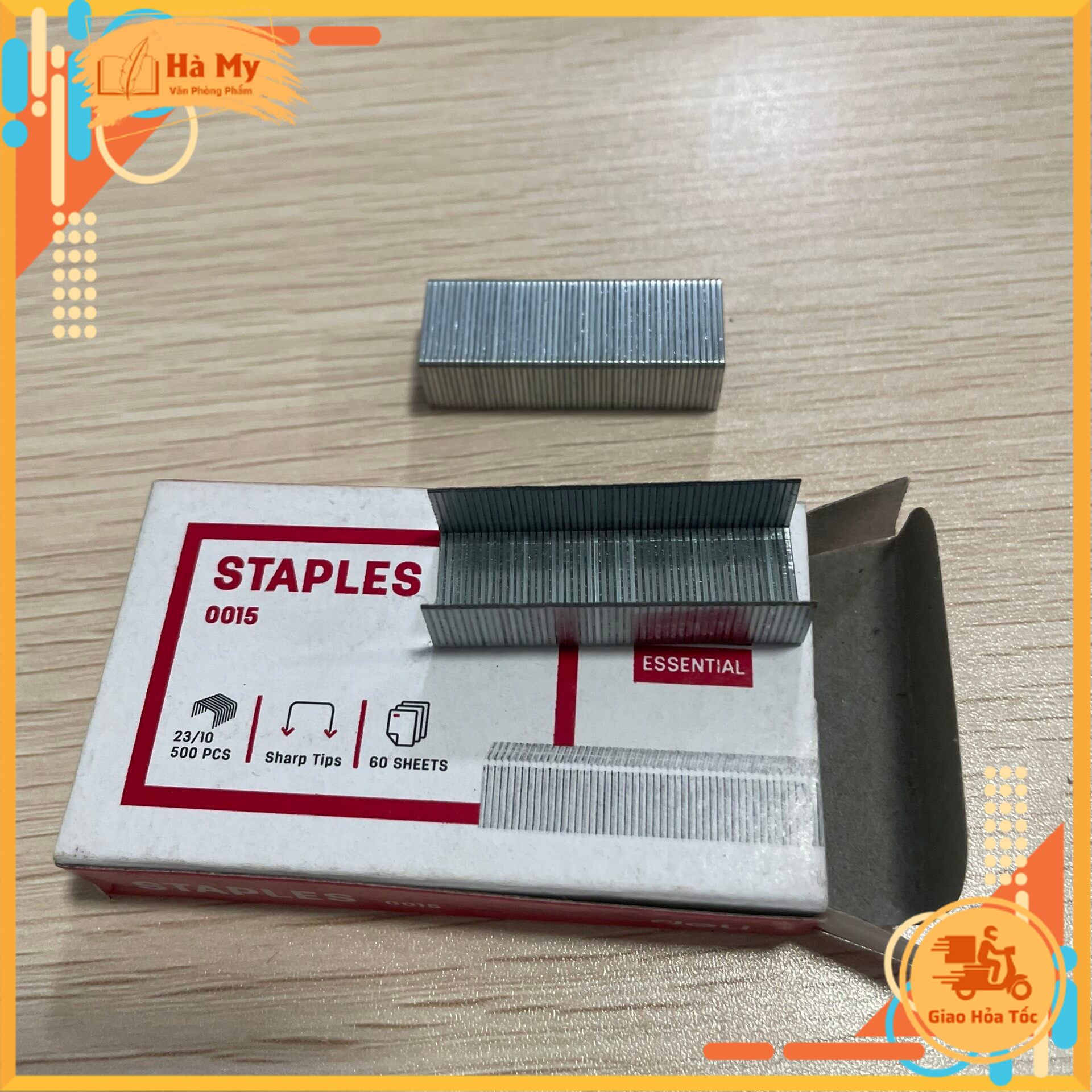 Combo 10 Hộp Kim Bấm 23/10 Deli E0015 Ghim dập được 60 tờ