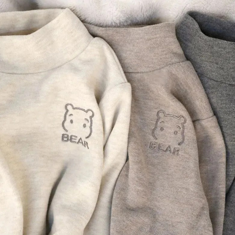 Insular Children's sweater, half turtleneck Warm inner layer T-shirt Long-sleeve base layer