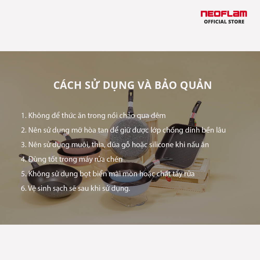 Chảo xào Reverse Neoflam size 30cm - EC-RV-W30I