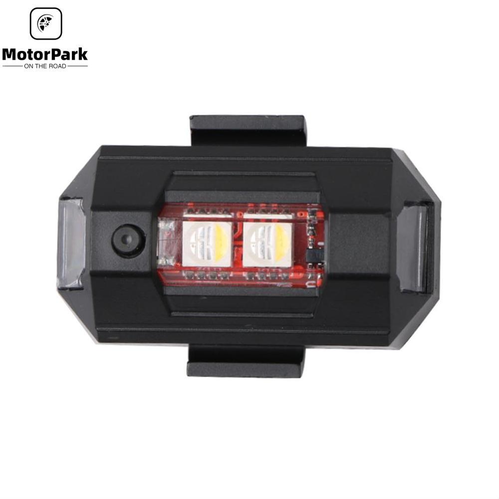 MotorPark Motorcycle Strobe Lights RC Drone LED Flash Position Wireless Light for RC Fix Wing Aircraft Airplane Helicopter Warning Lights