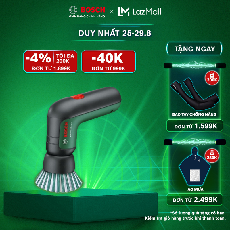 Máy cọ rửa vệ sinh Bosch đa năng dùng pin