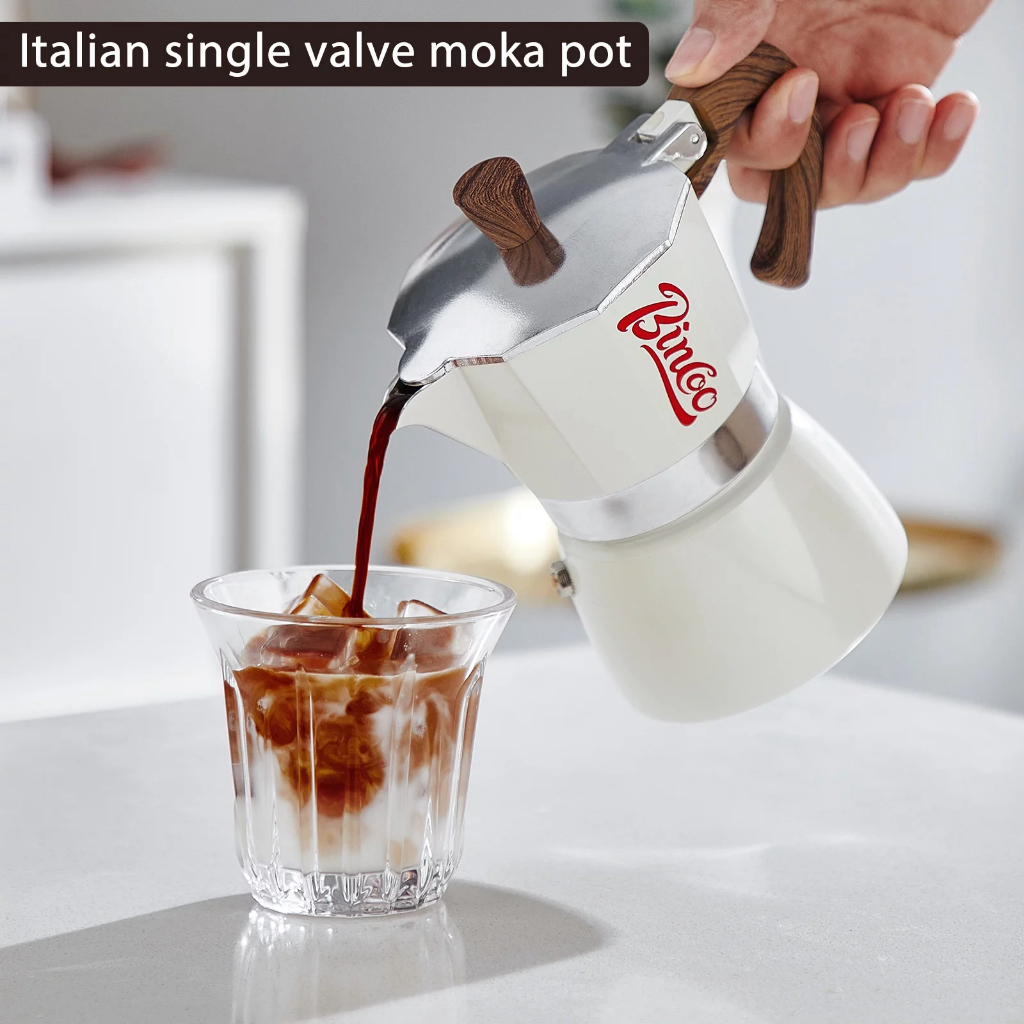 It Smart - Máy pha cà phê Bincoo Moka Pot Espresso Maker thẩm thấu ngược 3 cup 150ml (Tặng giấy lọc cà phê)