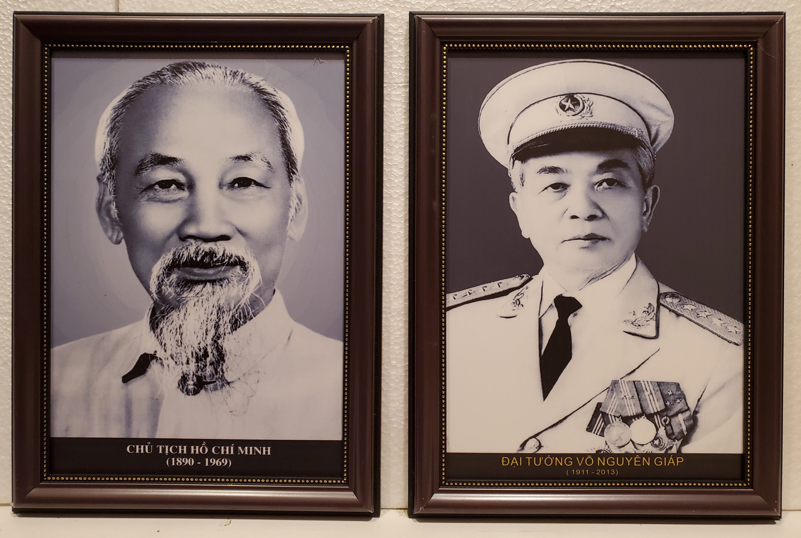 CẶP ẢNH CHÂN DUNG BÁC HỒ - BÁC GIÁP -A4