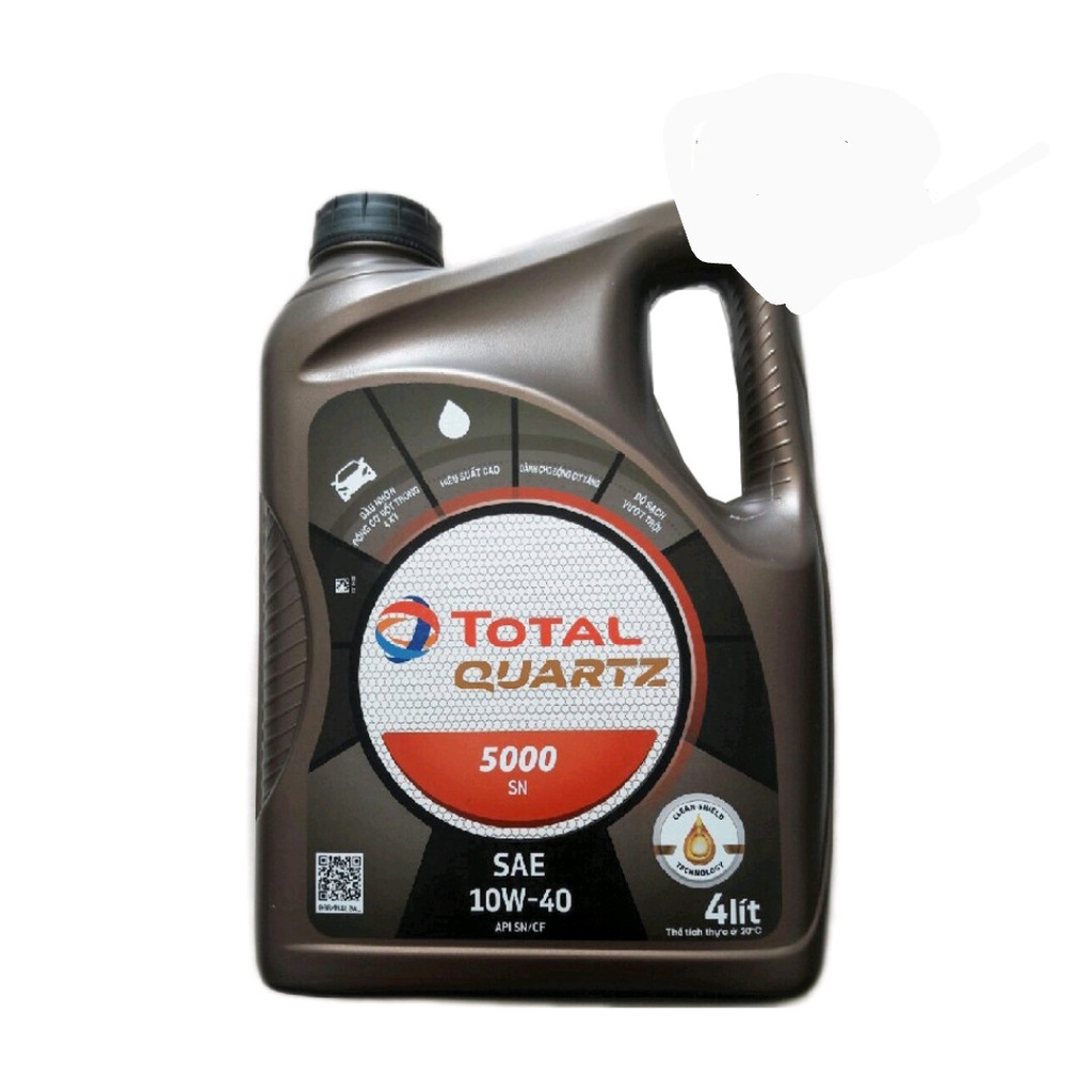 [HCM]Nhớt Xe Ô Tô Total Quartz 5000 10W40 (4L)