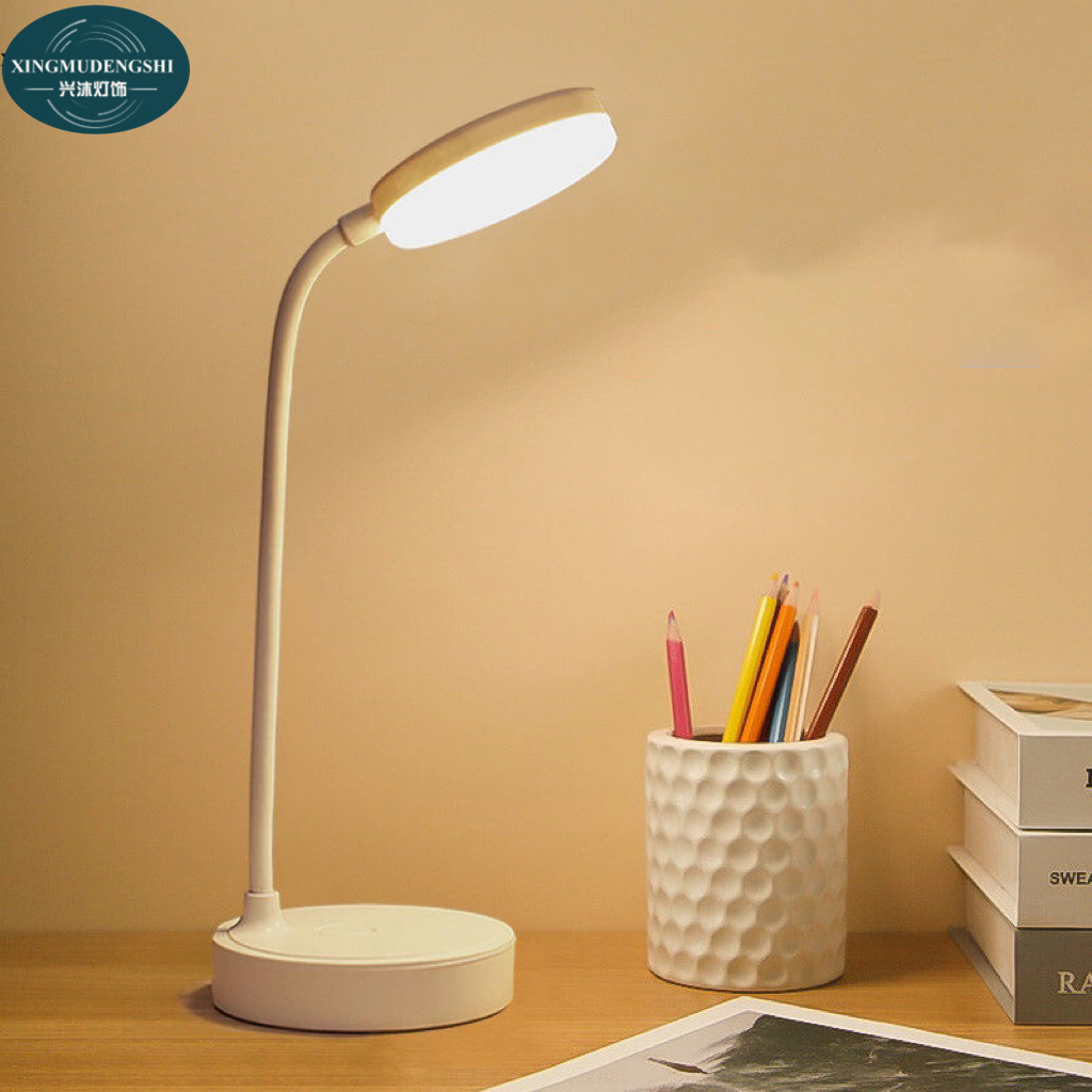 XMDS💖 Đèn bàn LED bảo vệ mắt để học, đèn ngủ USB, máy tính để bàn học sinh, đọc sáng tạo, sạc, đèn vỗ