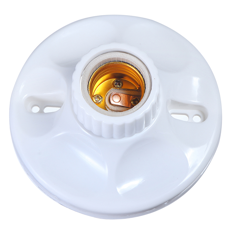 E27 LED Light Bulb Holder Round Square Fitting Socket with US Plug Switch E27 Base Hanging Lamp Socket 6A 220V-250V