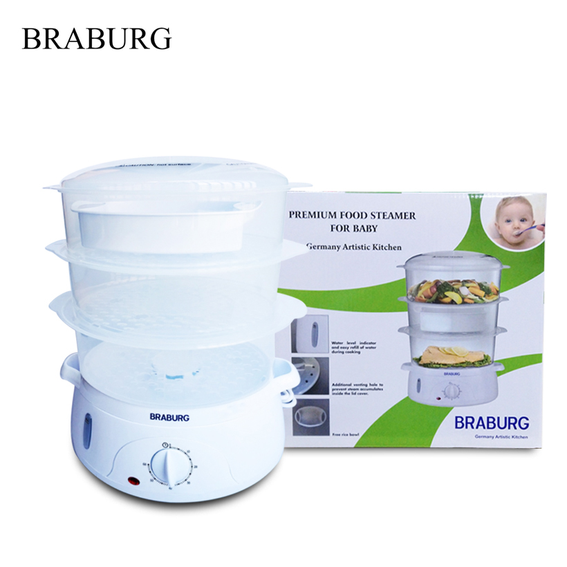 Nồi hấp điện 3 tầng Braburg B3K