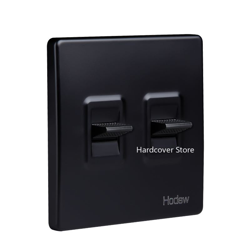 【TopazTrove】High Quality 86 Retro Black Lever Wall Lamp Toggle Switch 1-4 Gang Single Dual Control 2 Way Light Switch 10A220V. 