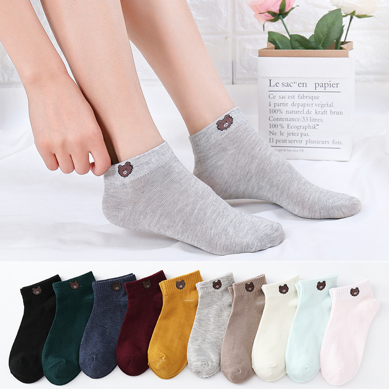 Combo 10 đôi vớ, 10 đôi tất ngắn hình gấu