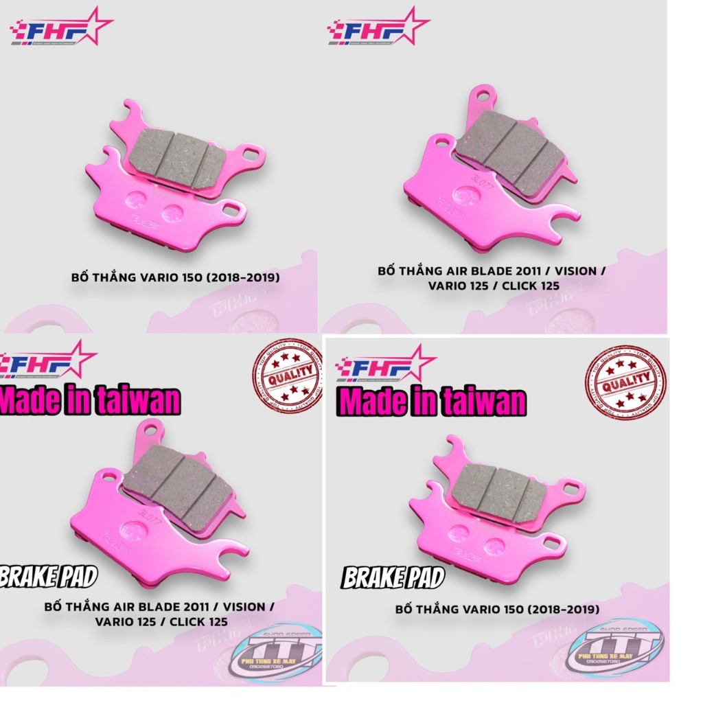 BỐ THẮNG HONDA TAY GA AIR BLADE / VARIO / CLICK / VISION / SCOOPY CÁC ĐỜI FHF RACING