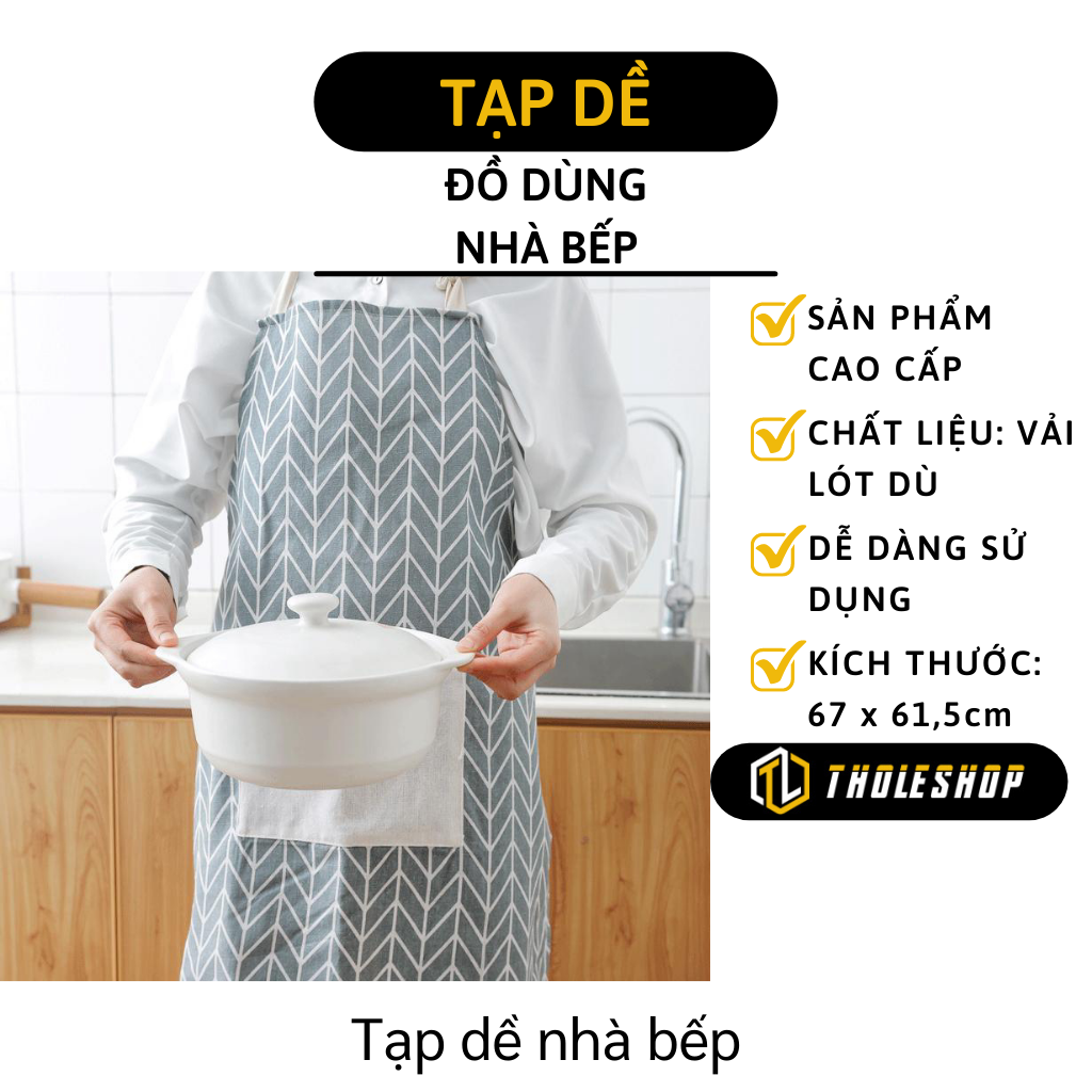 Tạp dề nội dề - Tạp dề vải hình vuông, tam giác thiết kế đơn giản, tiện dụng, dễ giặt giũ