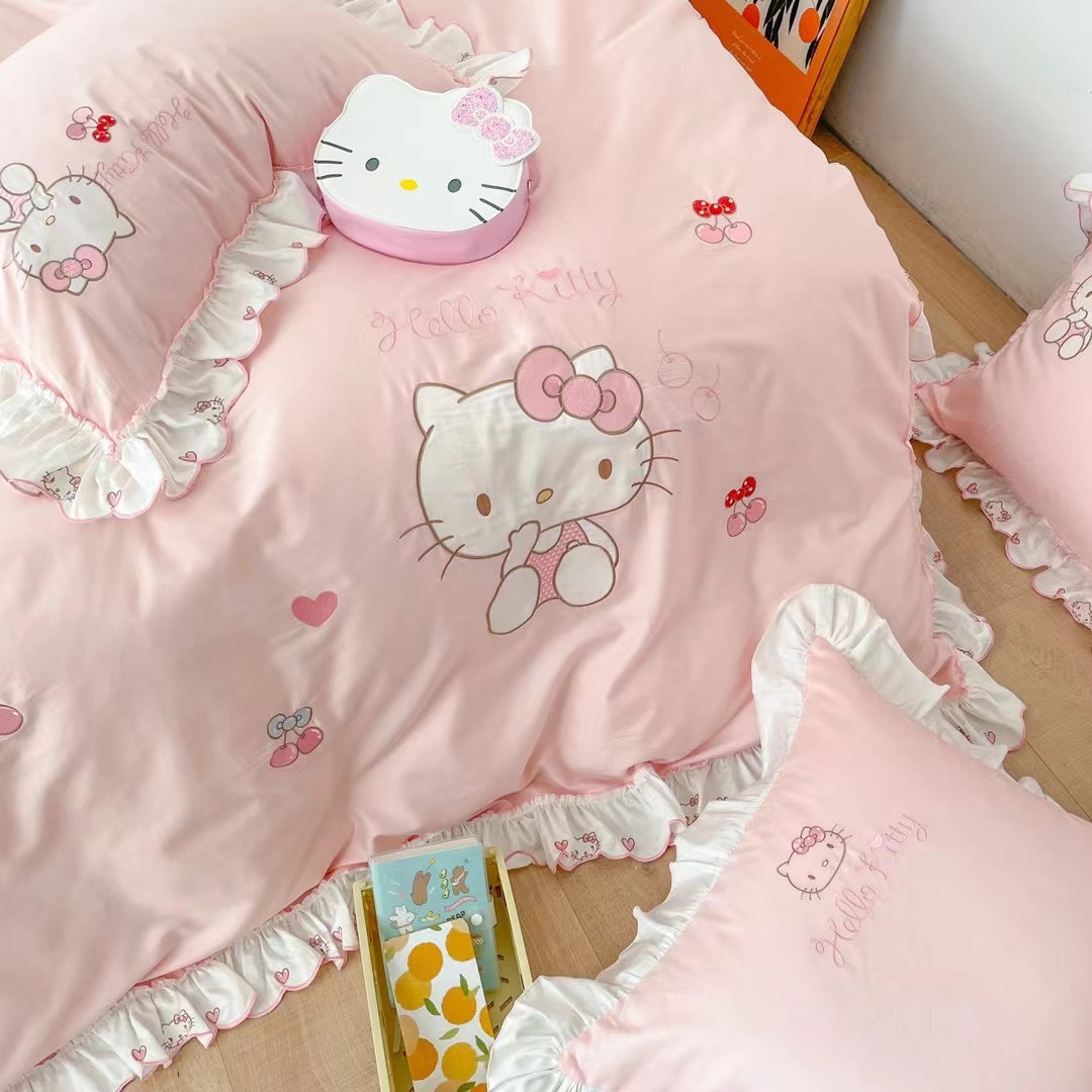 🎀 Bộ chăn ga gối lụa Hello Kitty 🎀