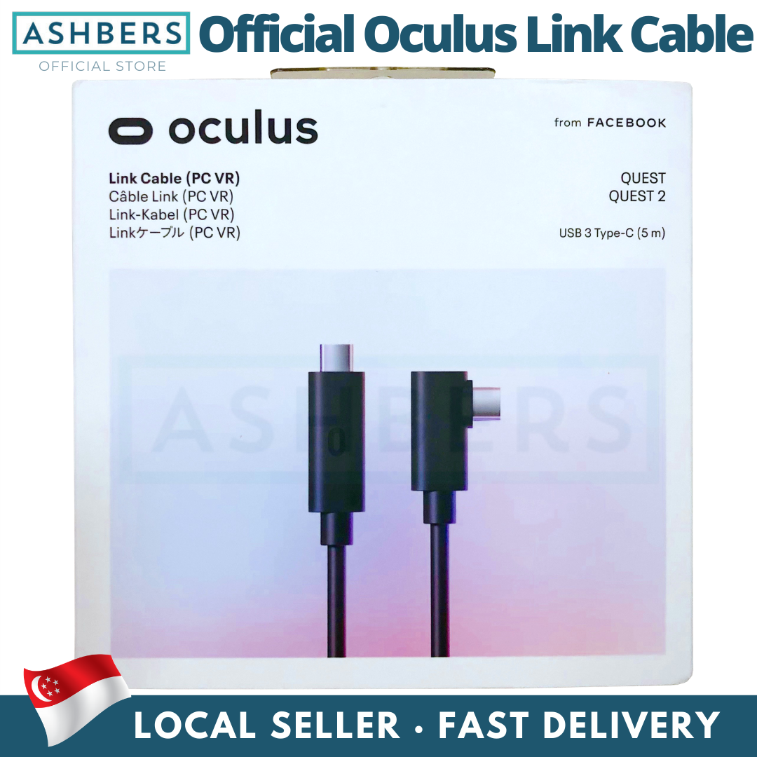 oculus link virtual reality headset cable for quest and gaming pc details