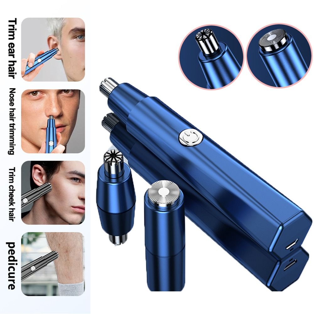 Pocket Size Nose and Ear Hair Trimmers Shaving Nose Trimmer Nose Hair Device Automatic Electric Nose Hair Trimming for Men Electric Nose Hair Clipper.