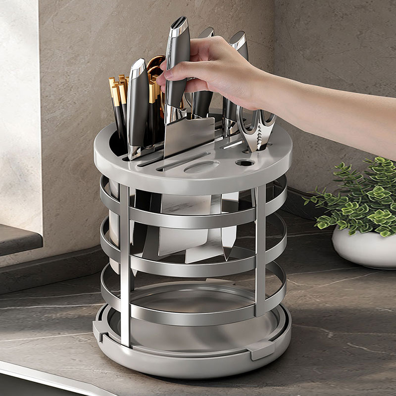 Rotary tool rest household kitchen kitchen utensils stainless steel storage rack table multifunctional drain rack
