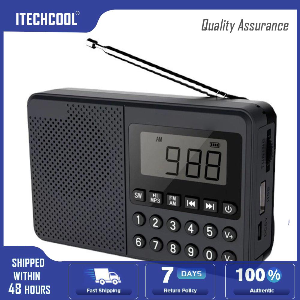 Fm/am/sw elder mp3 radio dual antenna full band mp3 radio speaker led digital display 2.1 channel support usb stick/tf card