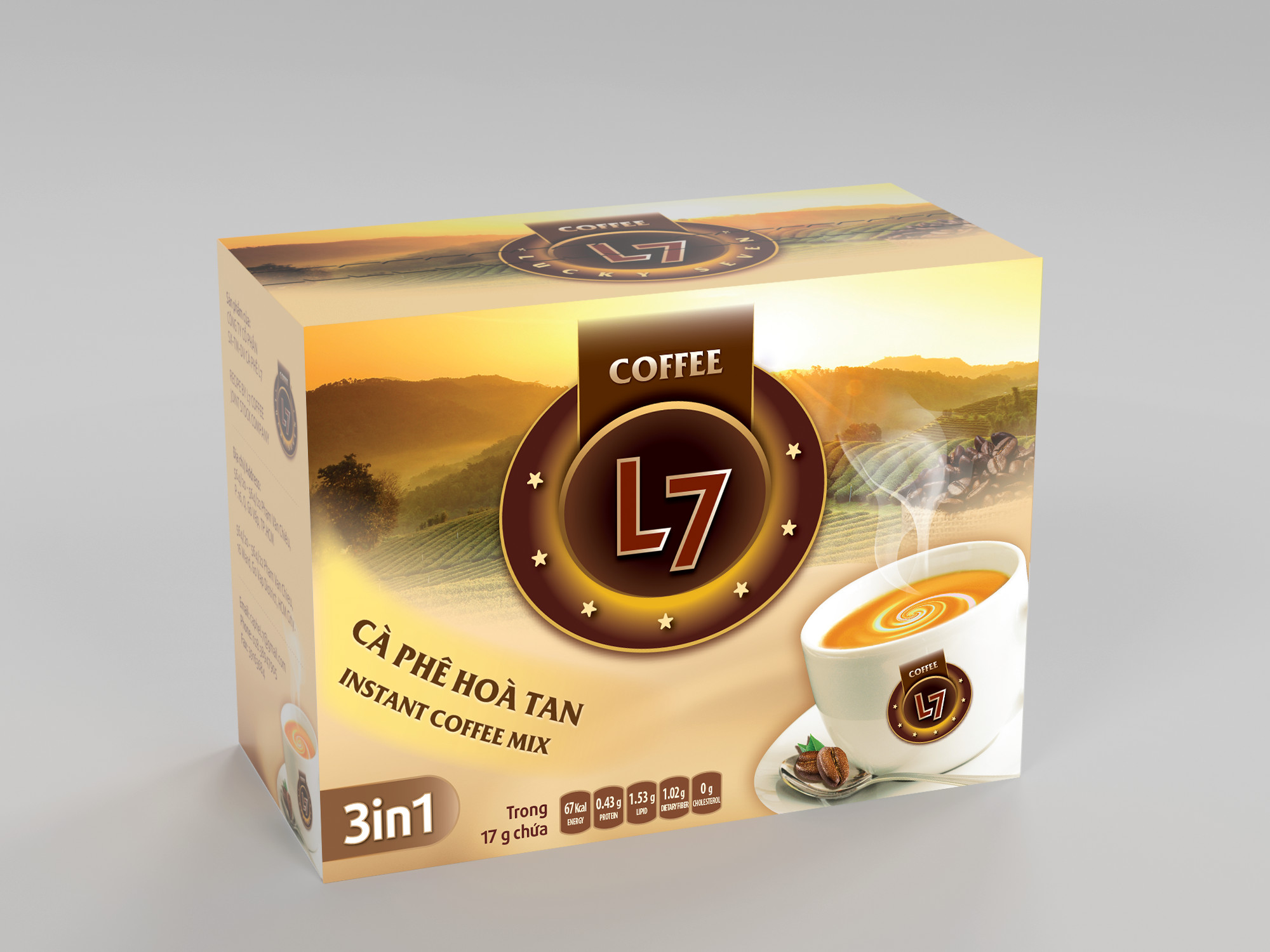 Cà phê hòa tan 3in1 L7 (Loại 340g/Hộp)