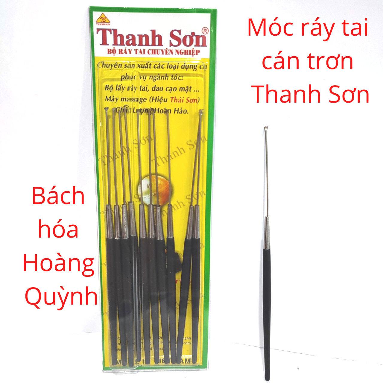 Combo 10 cây móc ráy tai cán đen cao cấp Thanh Sơn.